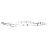 Vidaxl -Hundezwinger 40 Paneele 100x50 cm Pulver -Stahlschwarz