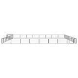 Vidaxl -Hund Kennel 36 Paneele 100x50 cm Pulver -Stahlschwarz
