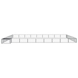 Vidaxl -Hund Kennel 36 Paneele 100x50 cm Pulver -Stahlschwarz