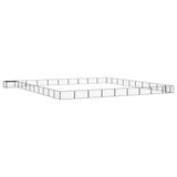 Vidaxl -Hundezwinger 40 Paneele 100x50 cm Pulver -Stahlschwarz