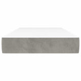 Vidaxl pocketveringmatras medium 80x200x20 cm fluweel lichtgrijs