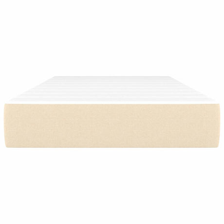 Vidaxl pocketveringmatras medium 90x190x20 cm stof crèmekleurig