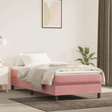 Vidaxl pocketveringmatras medium 90x190x20 cm fluweel roze