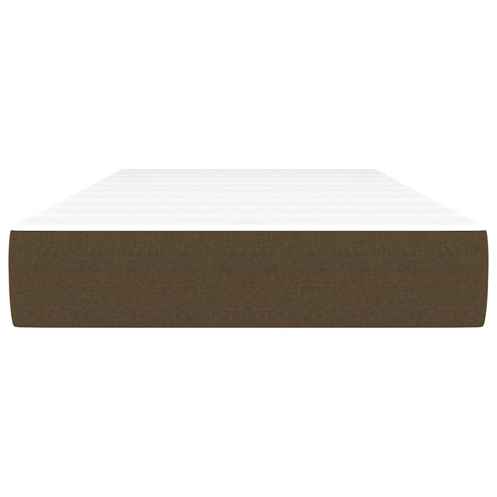 Vidaxl pocketveringmatras medium 90x200x20 cm stof donkerbruin
