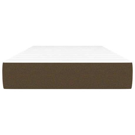 Vidaxl pocketveringmatras medium 90x200x20 cm stof donkerbruin