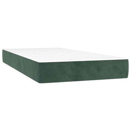 Vidaxl pocketveringmatras medium 100x200x20 cm fluweel donkergroen