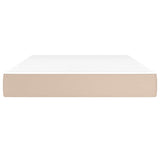Vidaxl pocketveringmatras medium 120x200x20 cm kunstleer cappuccinokleurig