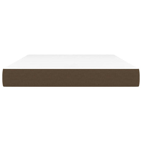 Vidaxl pocketveringmatras medium 140x200x20 cm stof donkerbruin