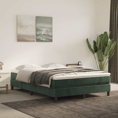 Vidaxl pocketveringmatras medium 140x200x20 cm fluweel donkergroen