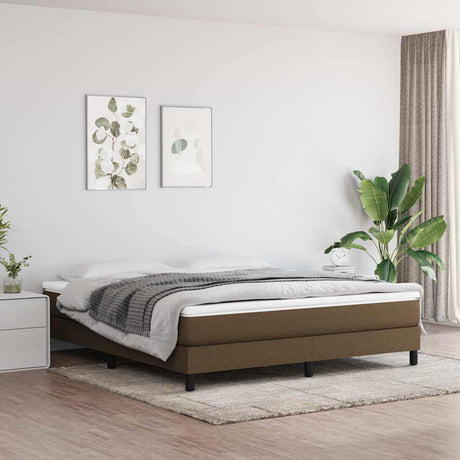 Vidaxl pocketveringmatras medium 160x200x20 cm stof donkerbrui8