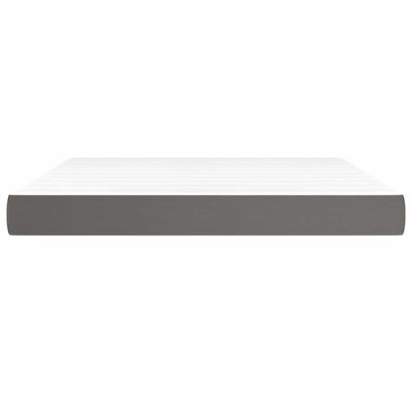 Vidaxl pocketveringmatras medium 180x200x20 cm kunstleer grijs