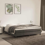 Vidaxl pocketveringmatras medium 180x200x20 cm fluweel donkergrijs