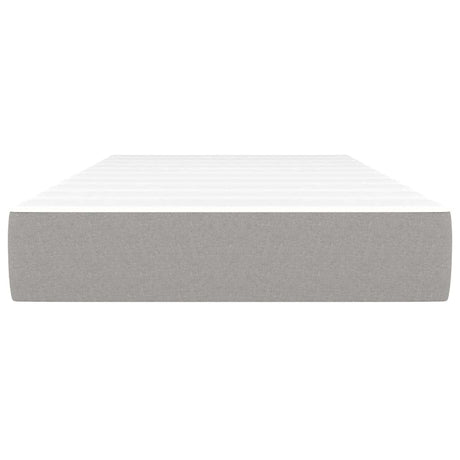 Vidaxl pocketveringmatras medium twin 100x190x20 cm stof lichtgrijs