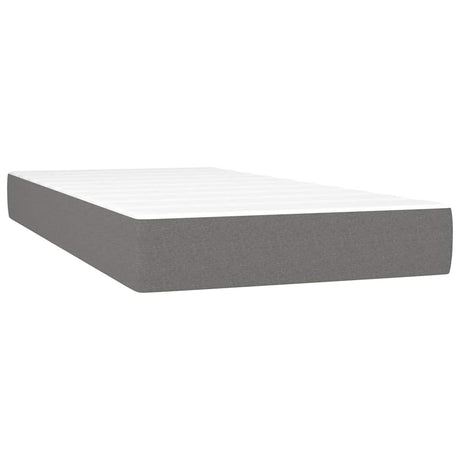 Vidaxl pocketveringmatras medium twin 100x190x20 cm stof donkergrijs
