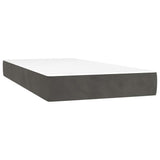 Vidaxl pocketveringmatras medium twin 100x190x20 cm fluweel donkergrijs