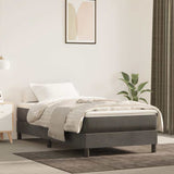 Vidaxl pocketveringmatras medium twin 100x190x20 cm fluweel donkergrijs