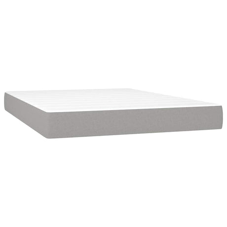 Vidaxl pocketveringmatras medium full 137x190x20 cm stof lichtgrijs