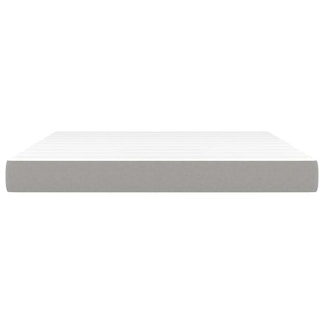 Vidaxl pocketveringmatras medium queen 152x203x20 cm stof lichtgrijs