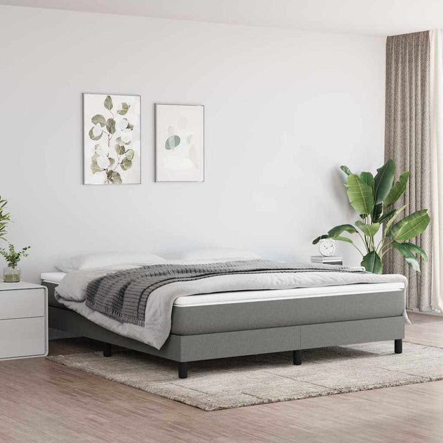 Vidaxl pocketveringmatras medium queen 152x203x20 cm stof donkergrijs