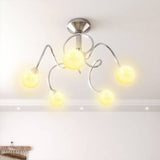 Vidaxl Deckenlampe mit Glaskugeln um 5xG9