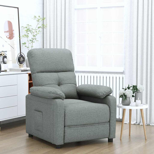 Vidaxl fauteuil verstelbaar stof donkergrijs