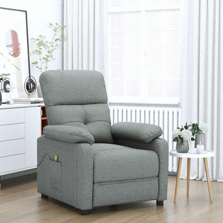 Vidaxl massagestoel stof donkergrijs