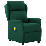 Vidaxl massagestoel met kussen donkergroen 93.5 x 67.5 x 101.5 cm stof