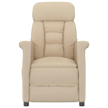 Vidaxl massagestoel crème 96.5 x 70.5 x 95 cm microvezel