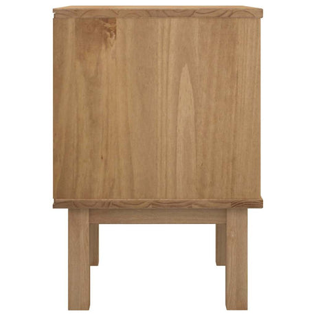 Vidaxl nachtkastje otta 45x39x57 cm massief grenenhout bruin en wit