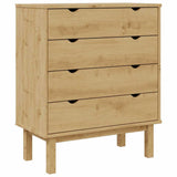 Vidaxl ladekast otta 76,5x39,5x90 cm massief grenenhout