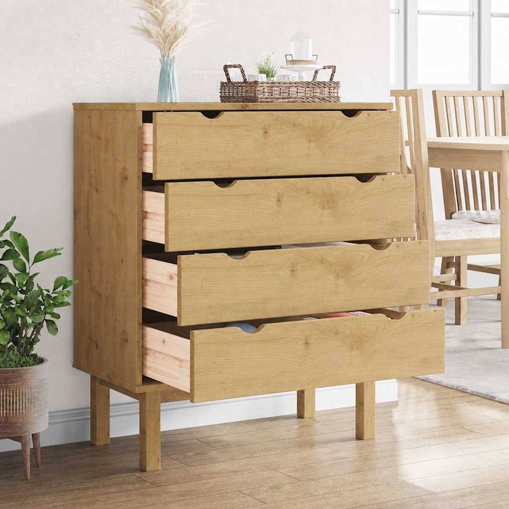 Vidaxl ladekast otta 76,5x39,5x90 cm massief grenenhout