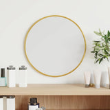 Vidaxl -Wandspiegel um Ø30 cm Gold gefärbt