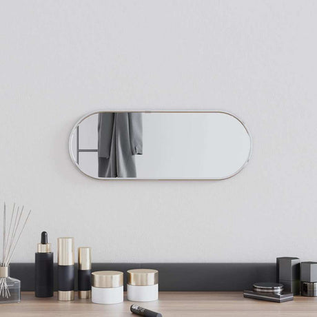 Vidaxx Wandspiegel 40x15 cm oval silberfarben