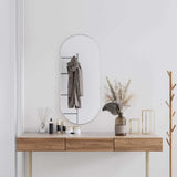 Vidaxl Wandspiegel 100x45 cm ovales Silberfarben