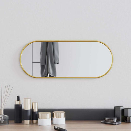 Vidaxl Wandspiegel 50x20 cm ovales Goldfarbe