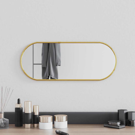 Vidaxl Wandspiegel 50x20 cm ovales Goldfarbe