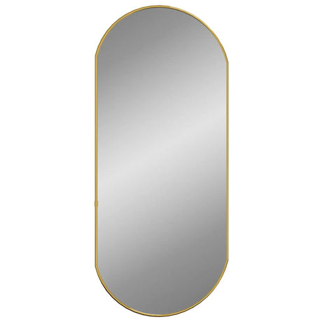 Vidaxl Wandspiegel 80x35 cm ovales Goldfarbe