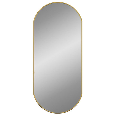 Vidaxl Wandspiegel 80x35 cm ovales Goldfarbe