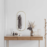 Vidaxl Wandspiegel 80x35 cm ovales Goldfarbe