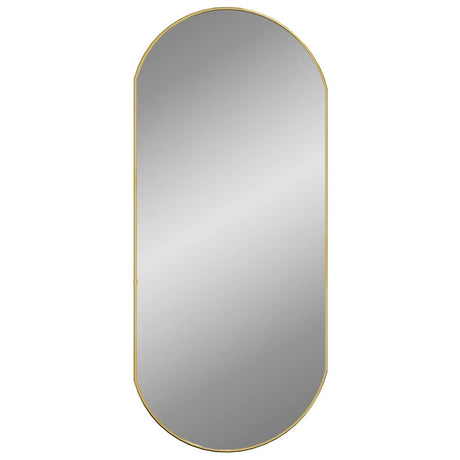 Vidaxl Wandspiegel 90x40 cm ovales Goldfarbe