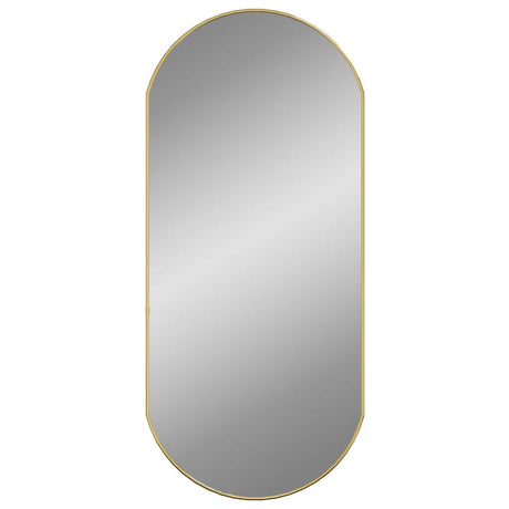 Vidaxl Wandspiegel 90x40 cm ovales Goldfarbe