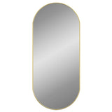 Vidaxl Wandspiegel 100x45 cm ovales Goldfarbe