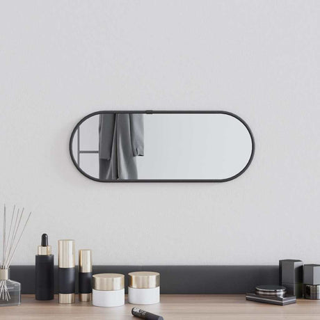 Vidaxx Wandspiegel 40x15 cm oval schwarz