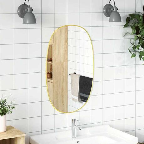 Vidaxl Wandspiegel 70x45 cm Gold gefärbt