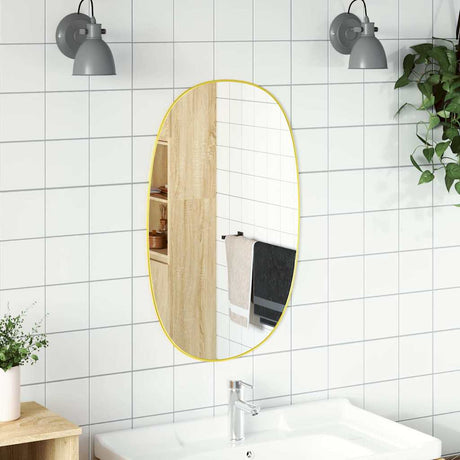 Vidaxl Wandspiegel 80x50 cm Gold gefärbt