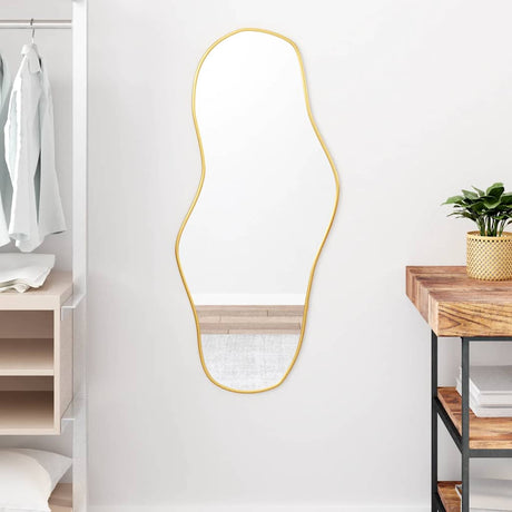 VidaXL Wandspiegel 100x45 cm goldfarben