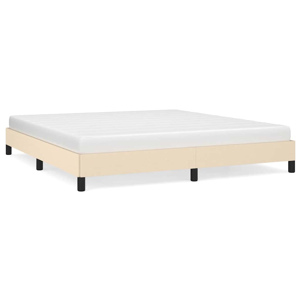 Vidaxl bedframe zonder matras stof crèmekleurig 160x200 cm