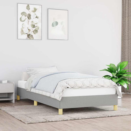 Vidaxl bedframe zonder matras 80x200 cm stof lichtgrijs