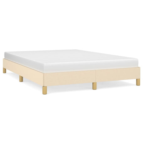 Vidaxl bedframe zonder matras stof crèmekleurig 140x190 cm