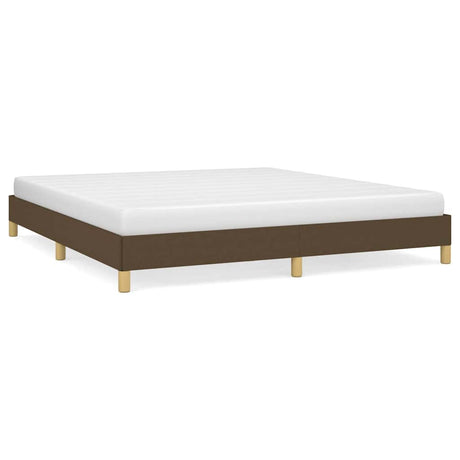Vidaxl bedframe zonder matras stof donkerbruin 180x200 cm